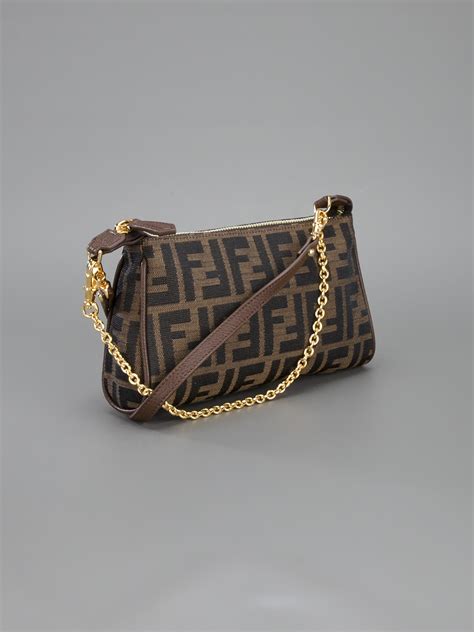 pochette fendi monogram|fendi monogram shopper tote.